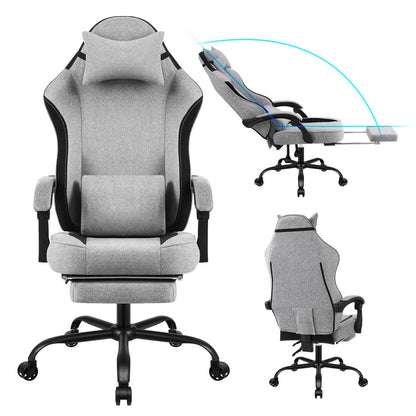 Ergonomic Gaming Chair With Footrest
