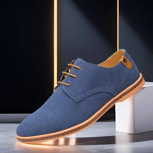 Men's Suede Oxford Dress Shoes Casual Leather Lace Up