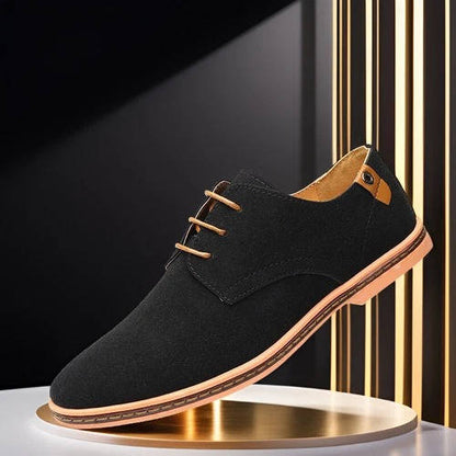 Men's Suede Oxford Dress Shoes Casual Leather Lace Up