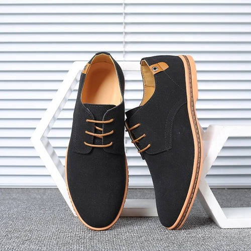 Men's Suede Oxford Dress Shoes Casual Leather Lace Up