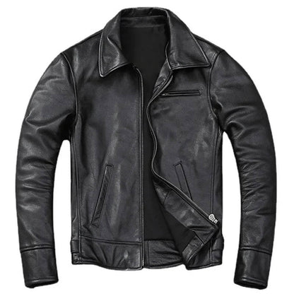 Distressed Leather Jacket Men