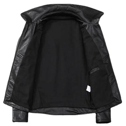 Distressed Leather Jacket Men