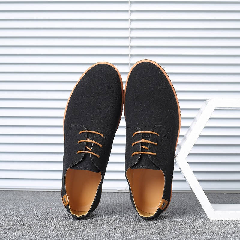 Men's Suede Oxford Dress Shoes Casual Leather Lace Up