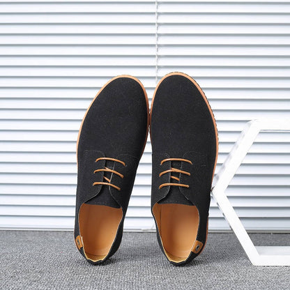 Men's Suede Oxford Dress Shoes Casual Leather Lace Up