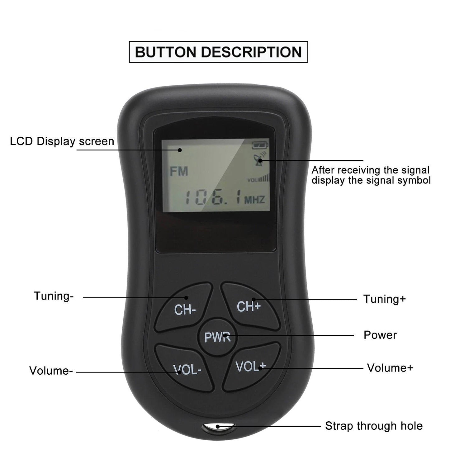 Portable Mini Pocket Radio AM/FM