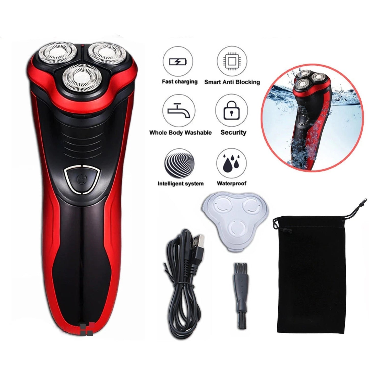 GroomShave | Men's Razor Rotary Waterproof Electric Shaver