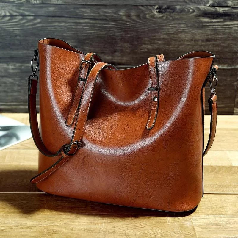 Women's Vintage Leather Tote Bag