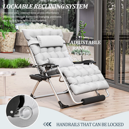 Portable Folding Lounge Chair – Heavy-Duty Outdoor Recliner with 500LB Capacity | Ventayo