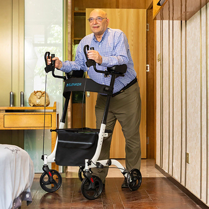 Senior safety stand up rollator walker with armrests