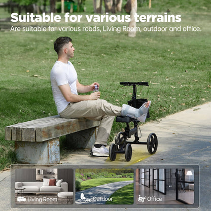 Knee Scooter Foldable Walker for Foot Surgery Adult Crutch Alternative