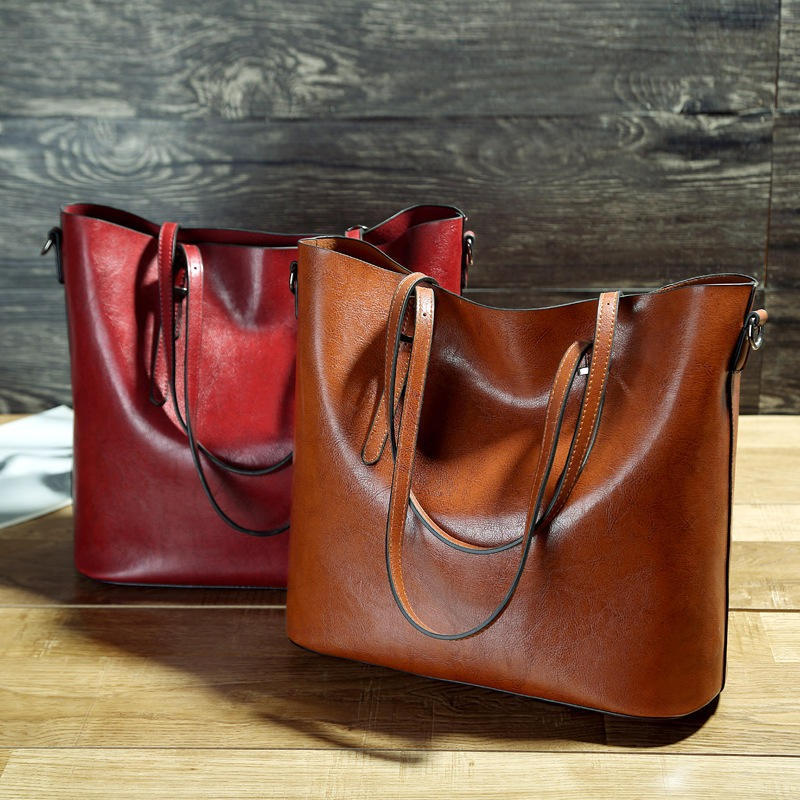 Women's Vintage Leather Tote Bag