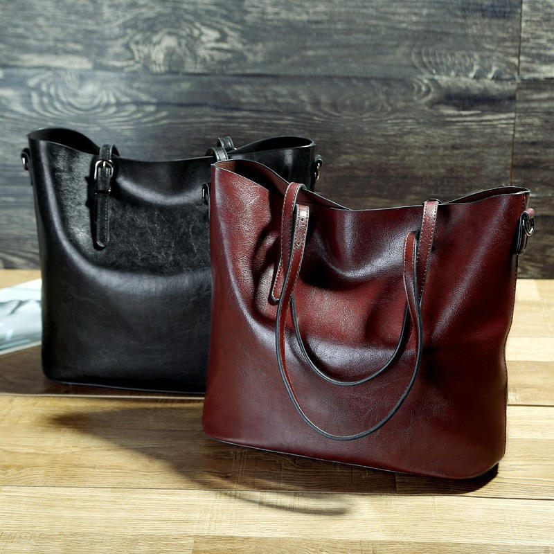 Women's Vintage Leather Tote Bag