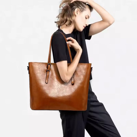 Women's Vintage Leather Tote Bag