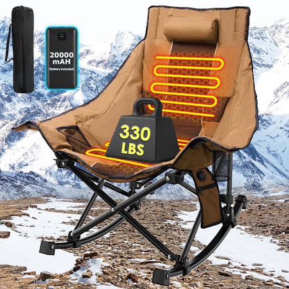 Oversized Heated Rocking Camping Chair