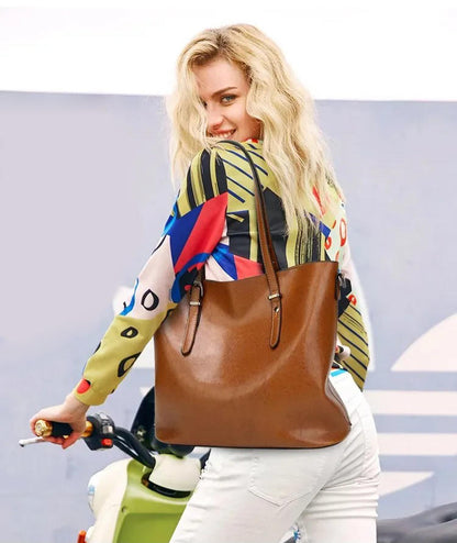 Women's Vintage Leather Tote Bag