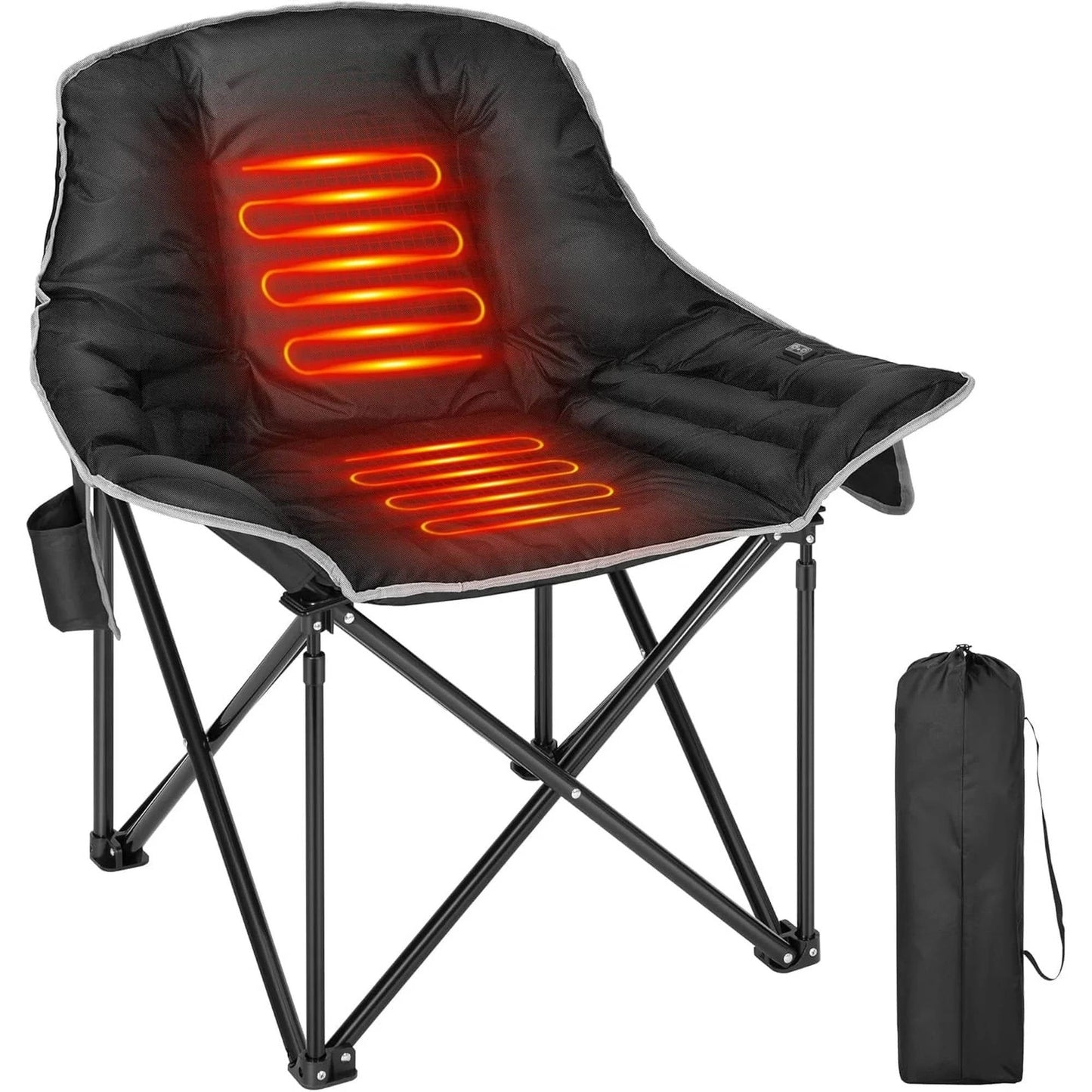 Oversized Heated Camping Chair with Power Bank