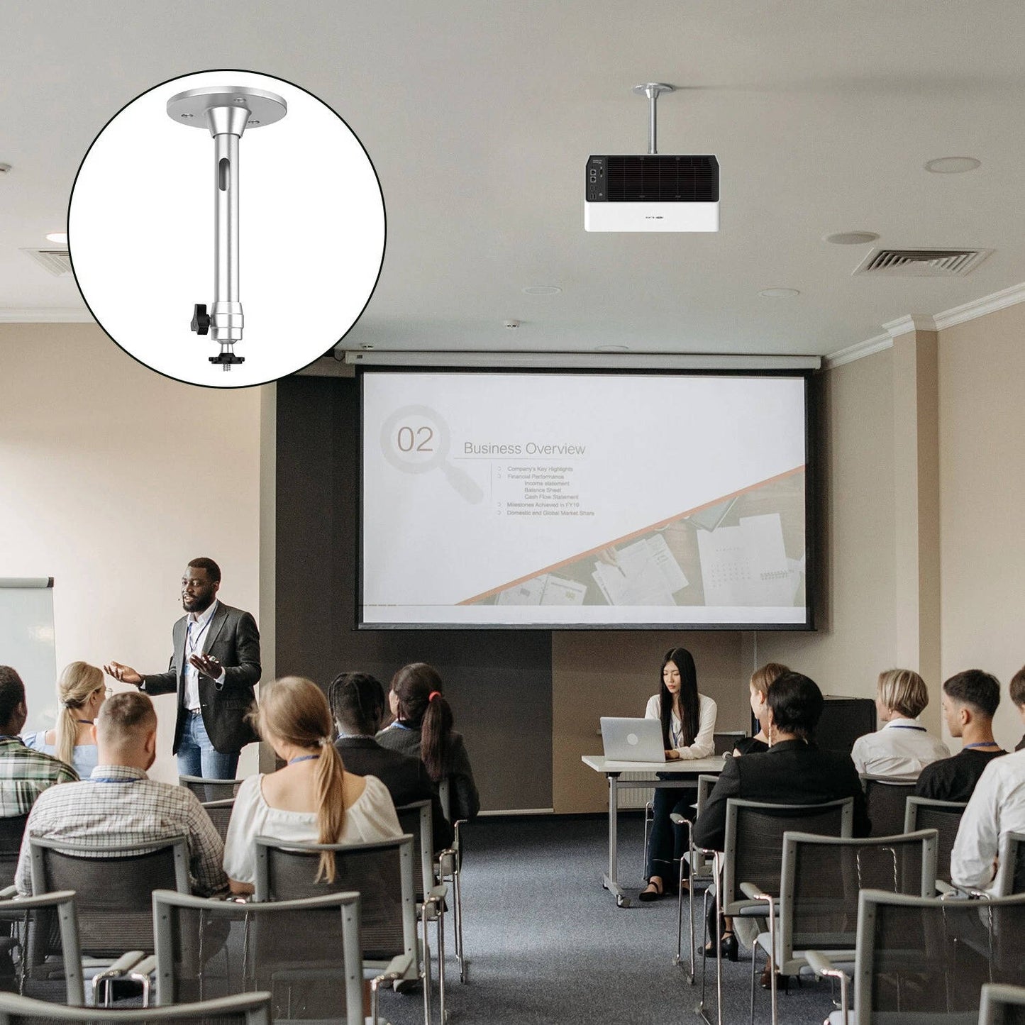 Universal Aluminium Projector Ceiling Mount