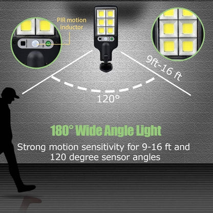 3PCS Outdoor Solar Wall Light LED Motion Sensor