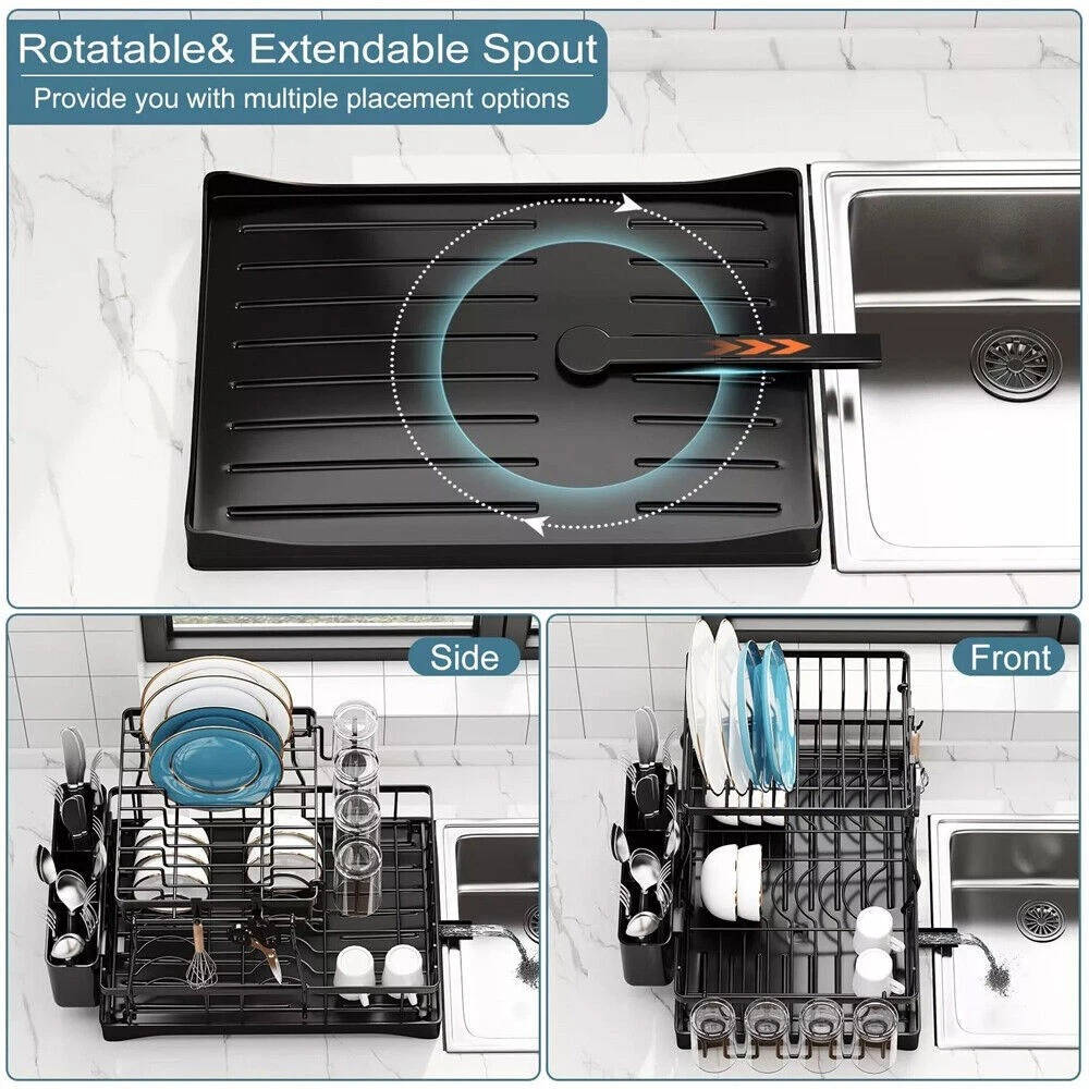 Over Sink Dish Drying Rack 2 Tier