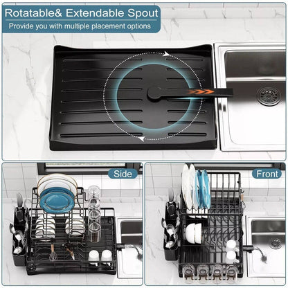 Over Sink Dish Drying Rack 2 Tier