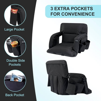 Heated Stadium Seat with Back Support