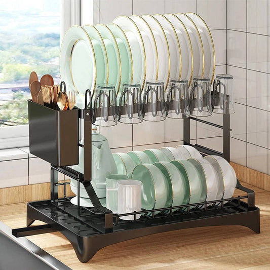 Over Sink Dish Drying Rack 2 Tier