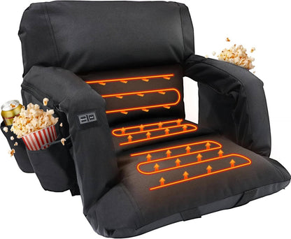Heated Stadium Seat with Back Support