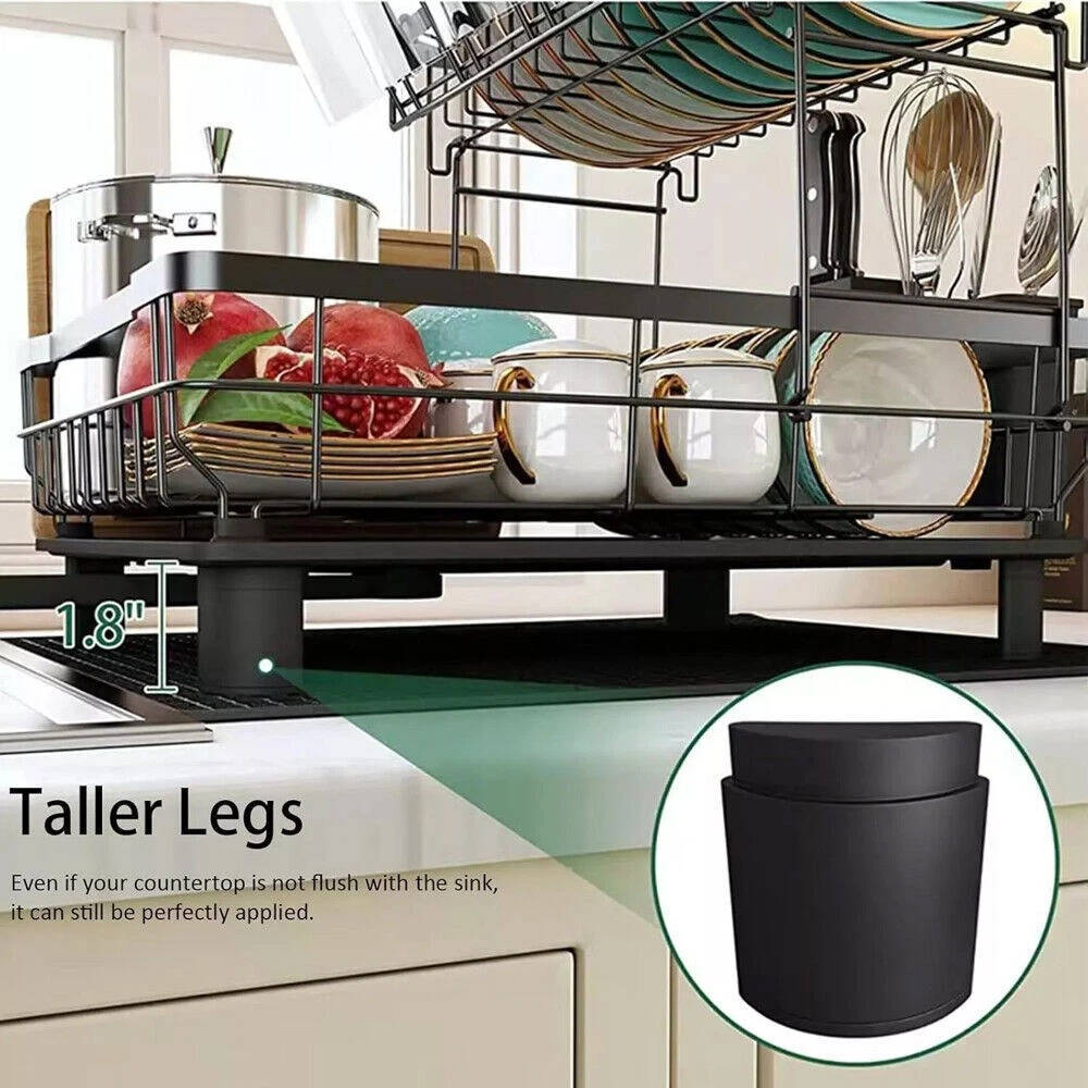 Over Sink Dish Drying Rack 2 Tier