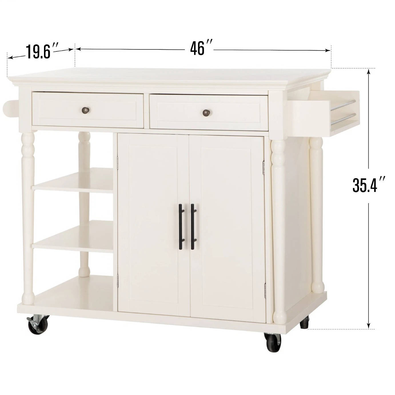Kitchen Island Kitchen Cart on Wheel with Storage