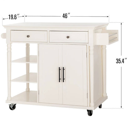 Kitchen Island Kitchen Cart on Wheel with Storage