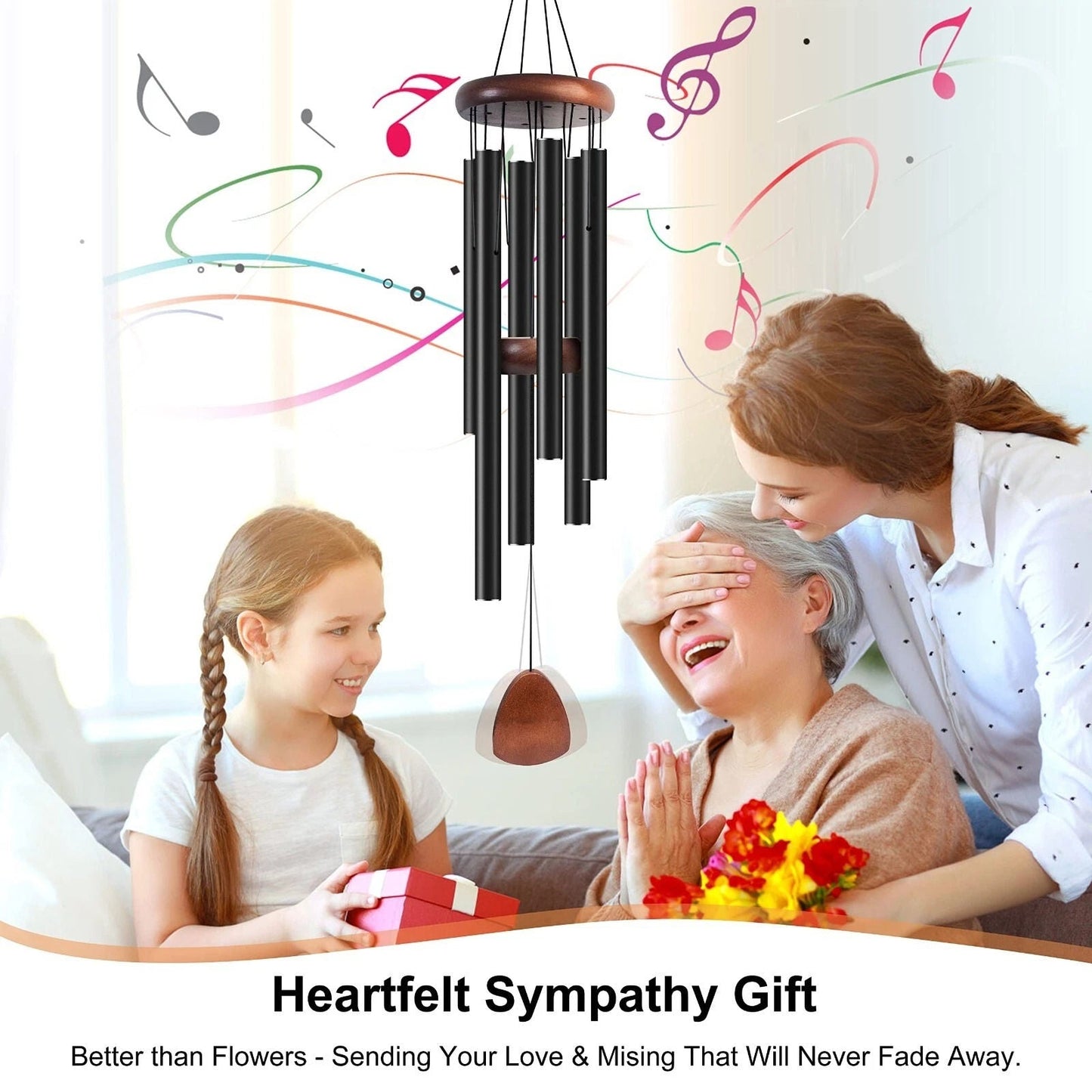 Large Wind Chimes with Deep Tones – Resonant Sound for Patios & Porches
