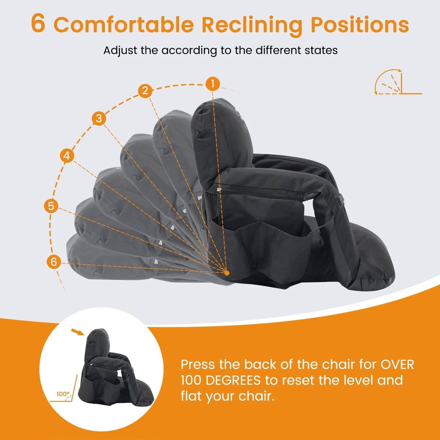 Heated Stadium Seat with Back Support