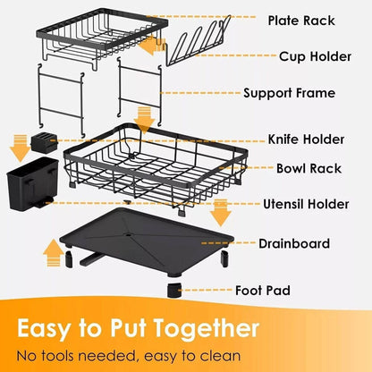 Over Sink Dish Drying Rack 2 Tier