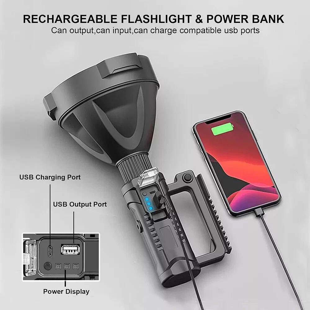 Super Bright LED Searchlight Handheld Flashlight