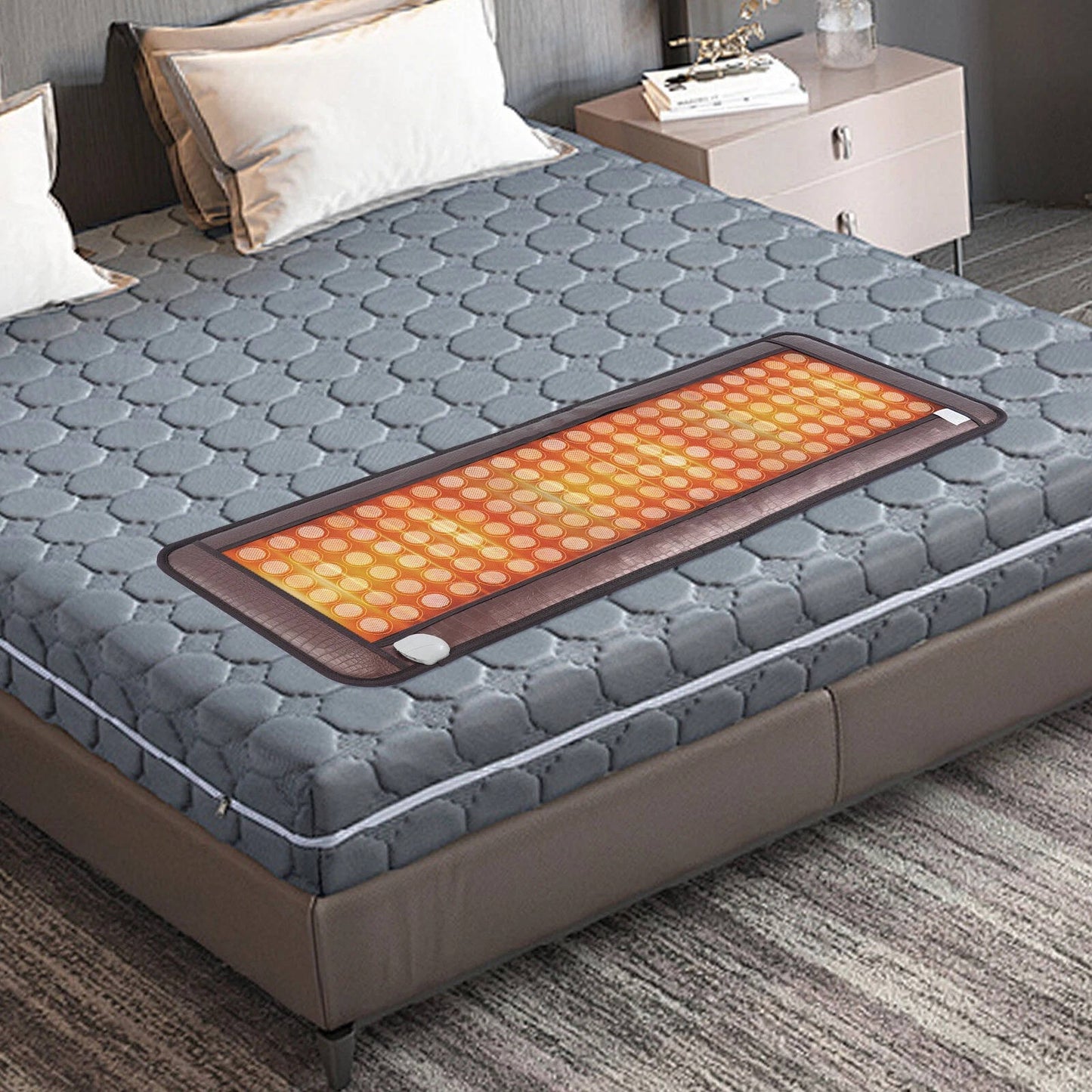 Jade Tourmaline Stone Far Infrared Therapy Mat Electric Heating Pad