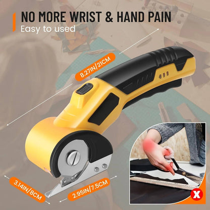 Cordless Rechargeable Electric Scissors For Fabric Leather Carpet And Cardboard