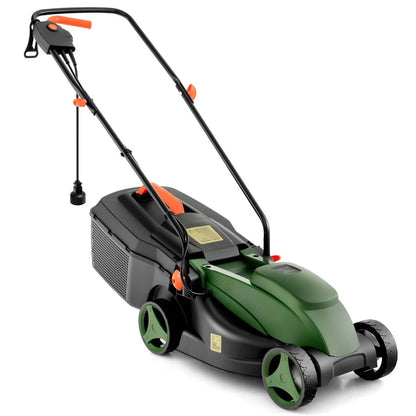 Corded Electric Lawn Mower 2 in 1 Walk Behind Push Mower with Bag for Garden