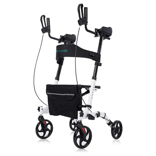 Senior safety stand up rollator walker with armrests