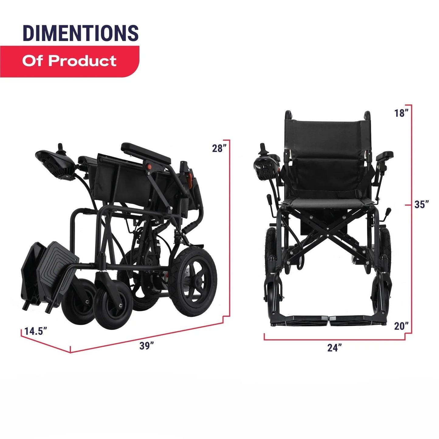 Foldable Electric Wheelchair For Seniors