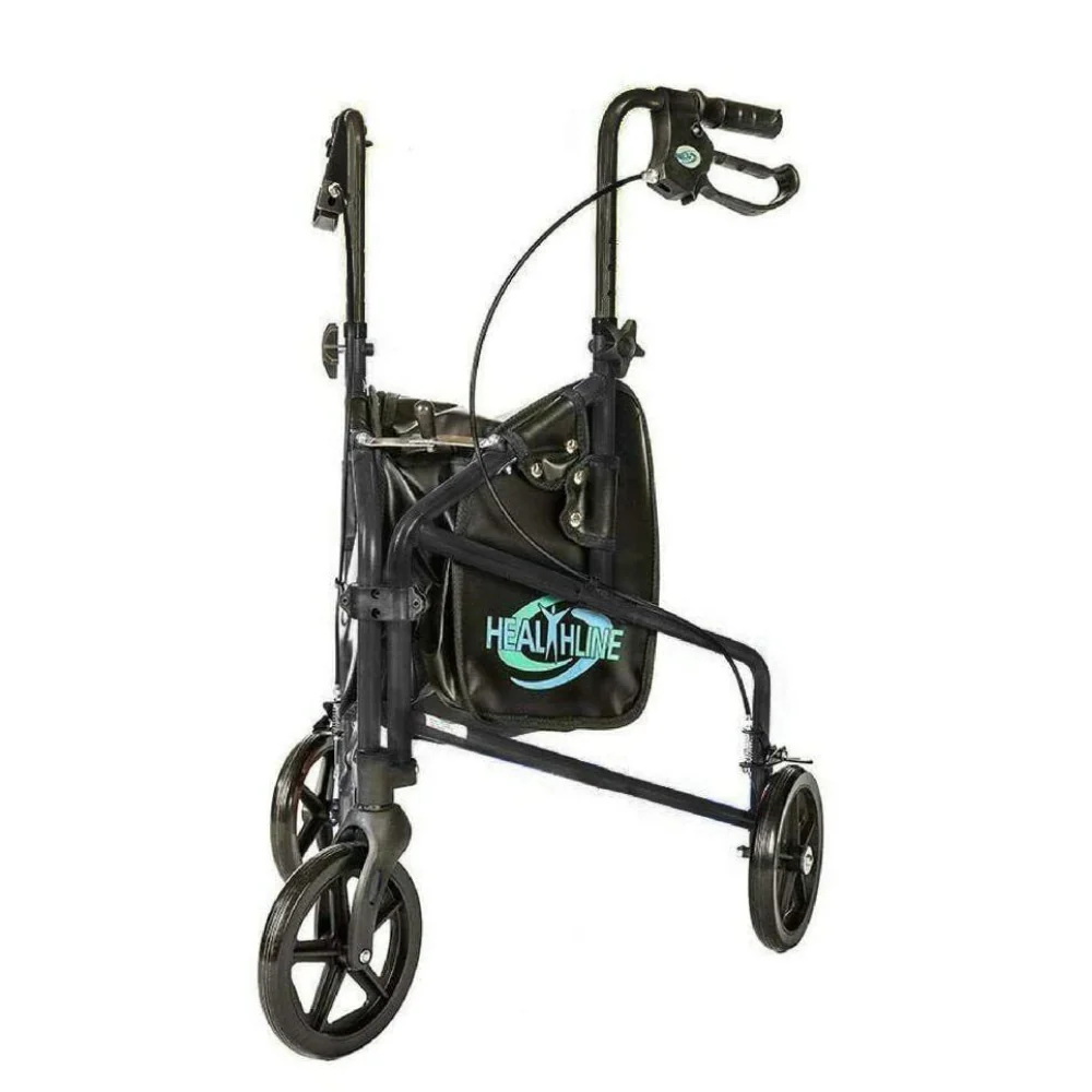 Lightweight 3 wheel Rollator mobility walker with basket