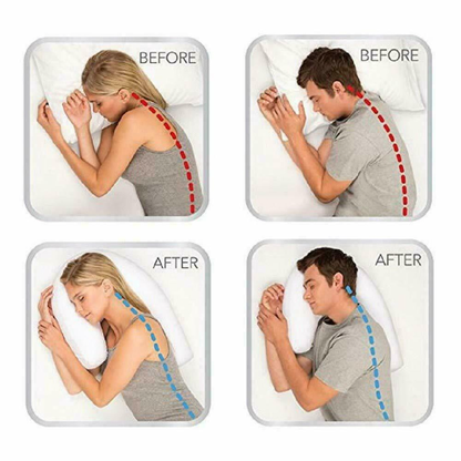 Oreiller orthopédique pour dormeur latéral avec trou pour l'oreille