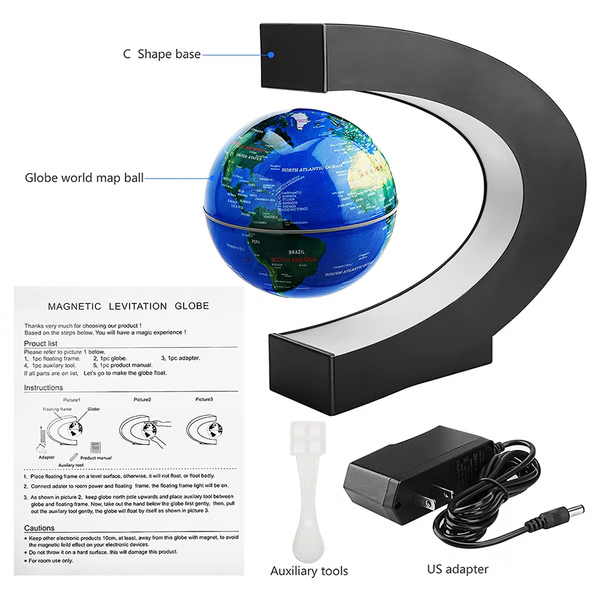 Magnetic Floating Globe With LED Light