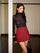 Jacquard Split Tweed Skirt