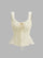 Lace Trim Ruched Floral Peplum Top