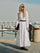 Lace Trim Tiered Skirt Set