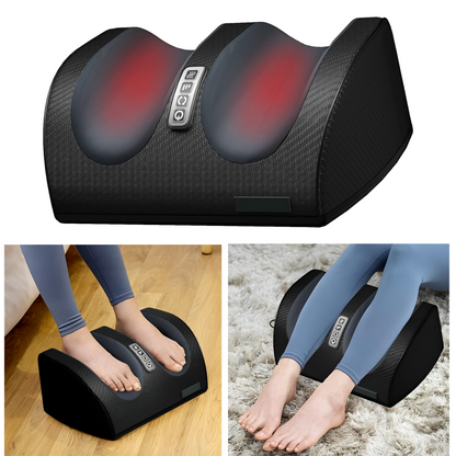 Foot and Calf Massager with Heat – Shiatsu Kneading Roller for Circulation & Pain Relief