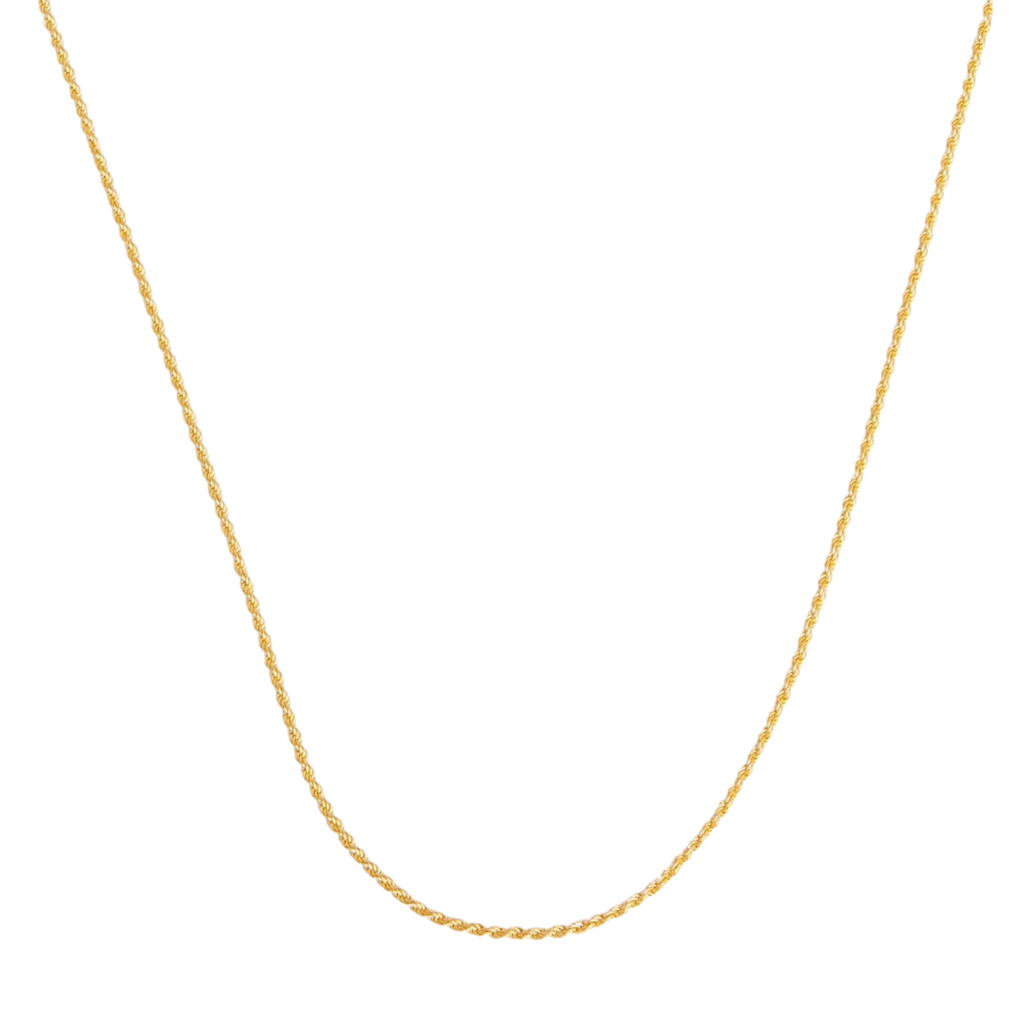 Clytia Love Rope Chain Necklace Necklace, 925 Silver, 18k Gold Plated