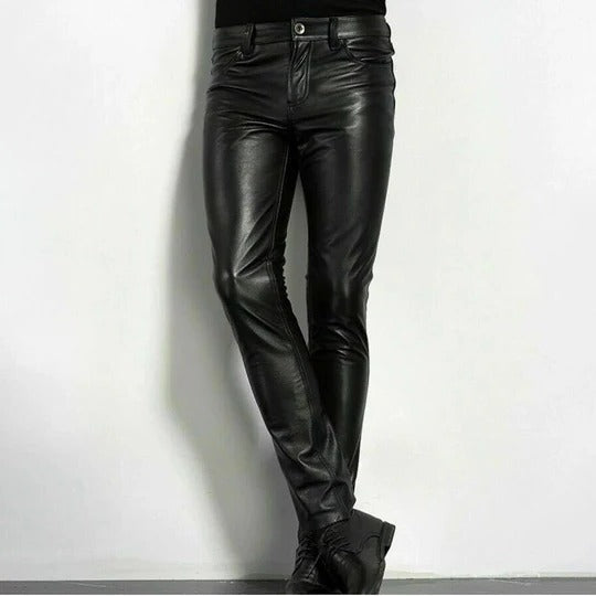 Men's Leather Jeans