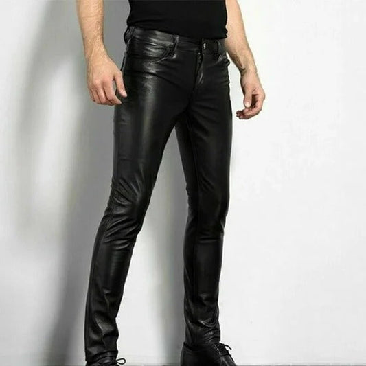 Men's Leather Jeans