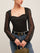 Mesh Sleeve Ribbed Bodysuit